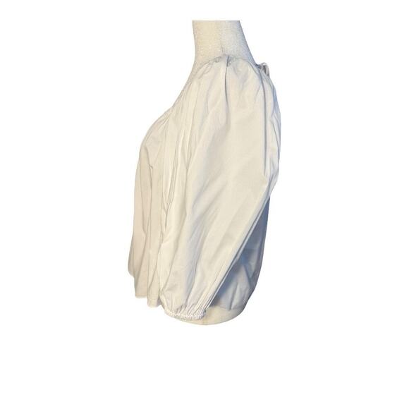 NEW‎ Madewell Women’s Size 4 Eyelet White Puff-Sleeve Babydoll Top NWT - Picture 3 of 8